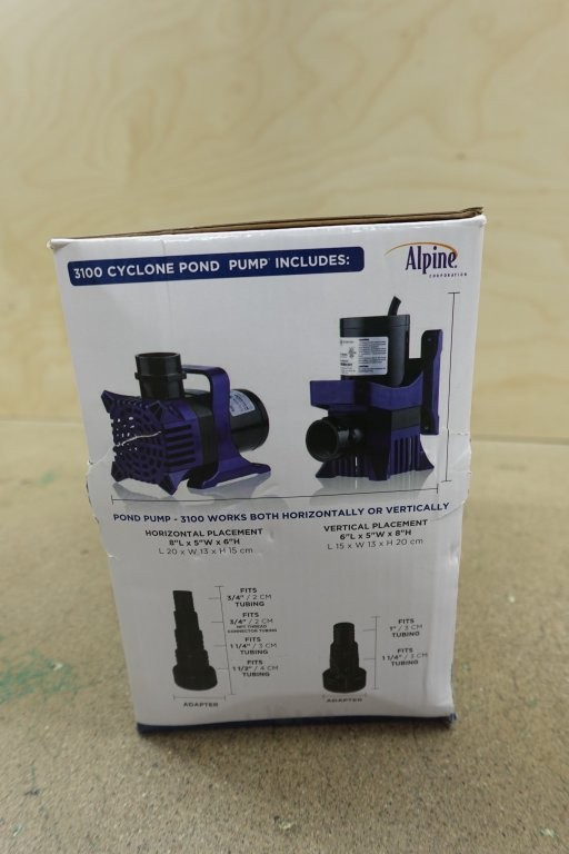 3100 GPH Alpine Corporation Cyclone Submersible Pond Pump - Image 5