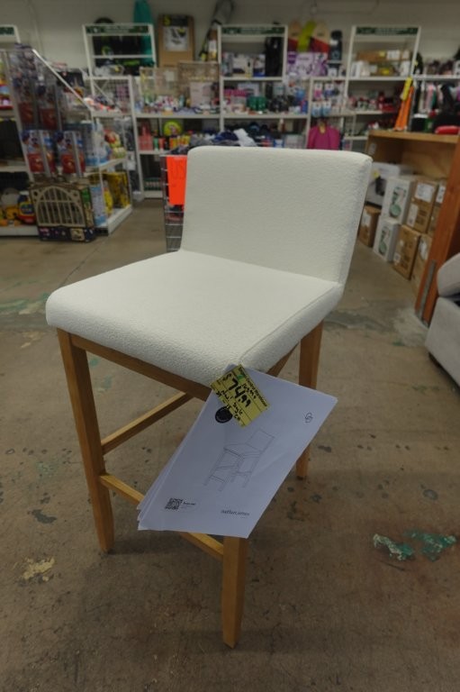 Nathan James Gracie Upholstered Counter Height Chair, Light Beige - Image 2
