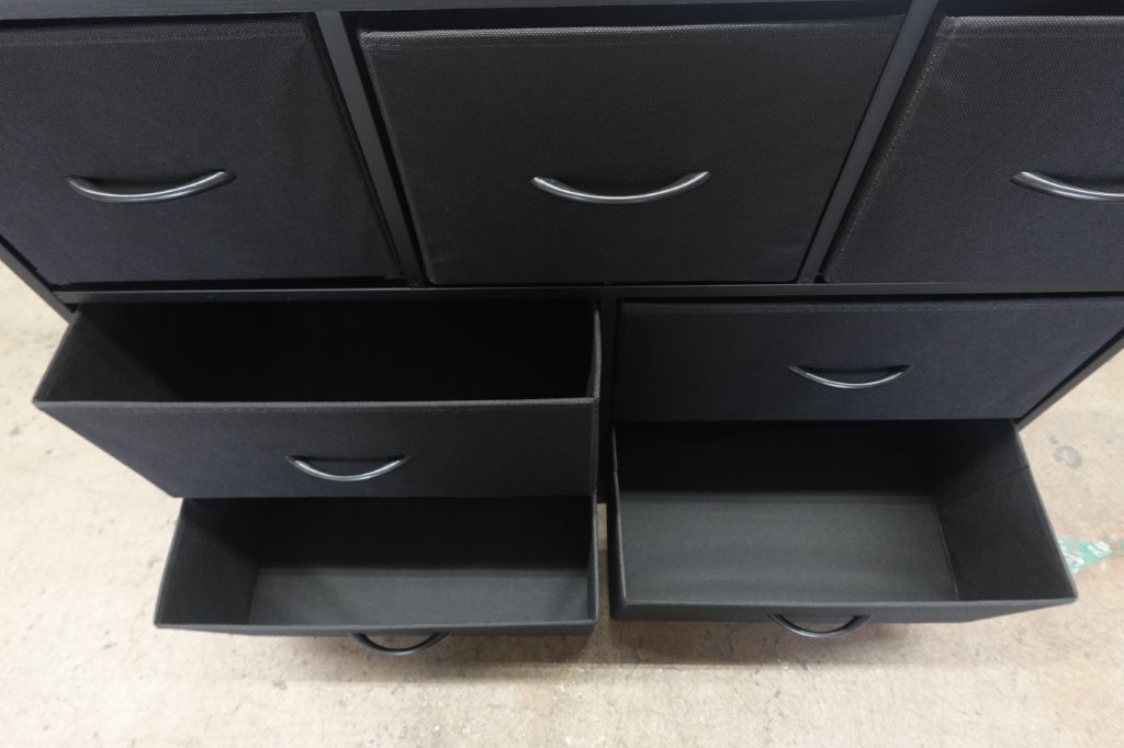 OLIXIS 7 Drawer Dresser / Nightstand Steel Frame - Black - Image 6