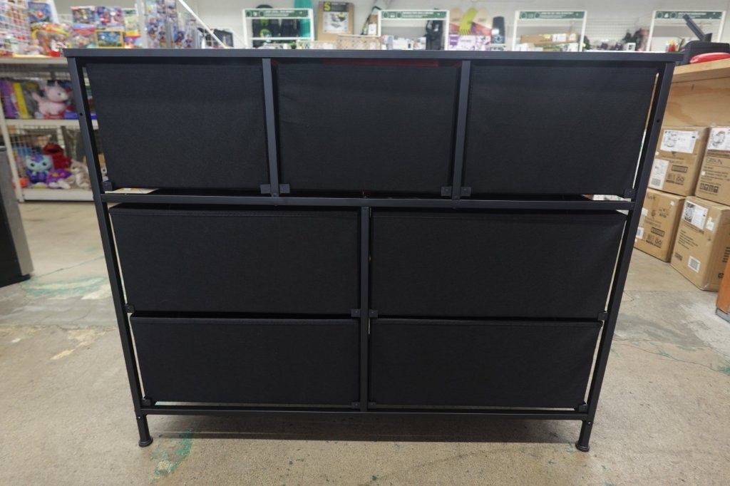 OLIXIS 7 Drawer Dresser / Nightstand Steel Frame - Black - Image 7
