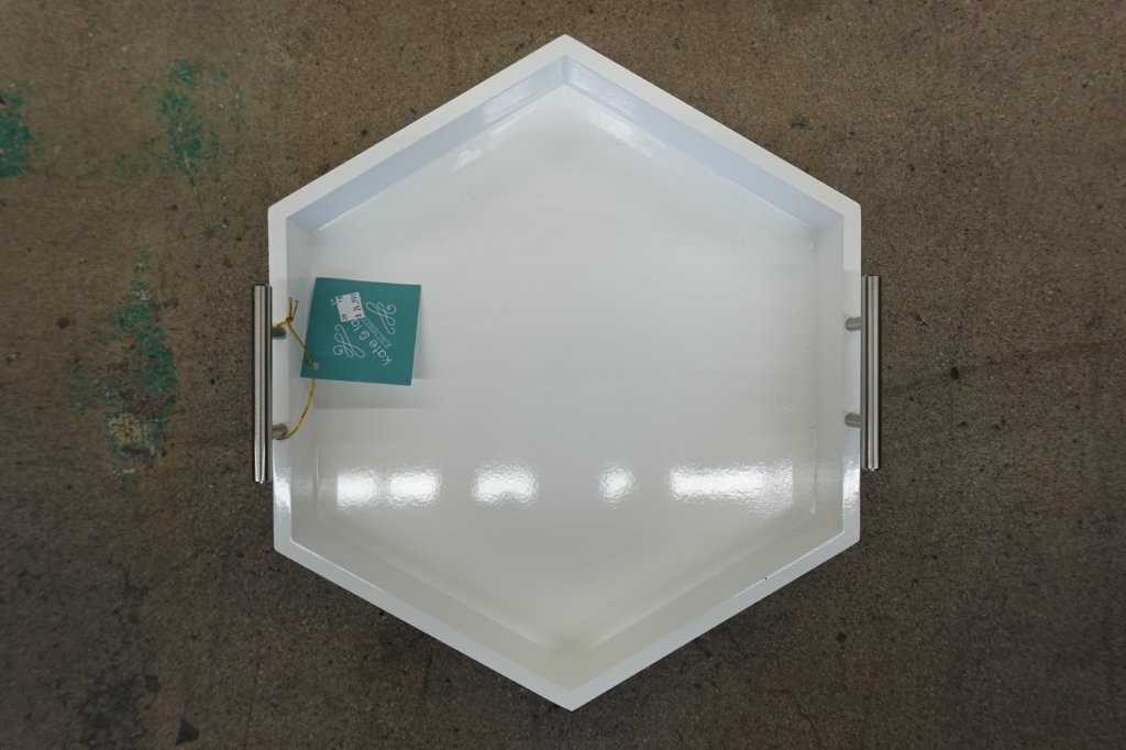 Kate and Laurel Lipton Modern Hexagon Decorative Tray - Image 2