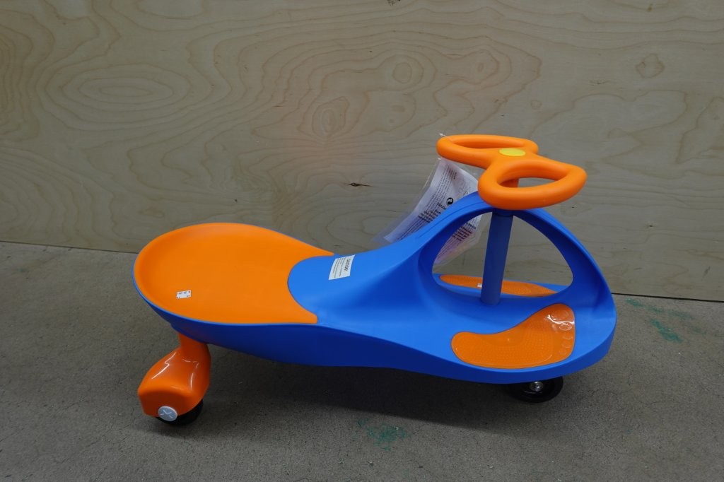 Lil’ Rider Wiggle Car Ride-On Toy in Blue/Orange - Image 3