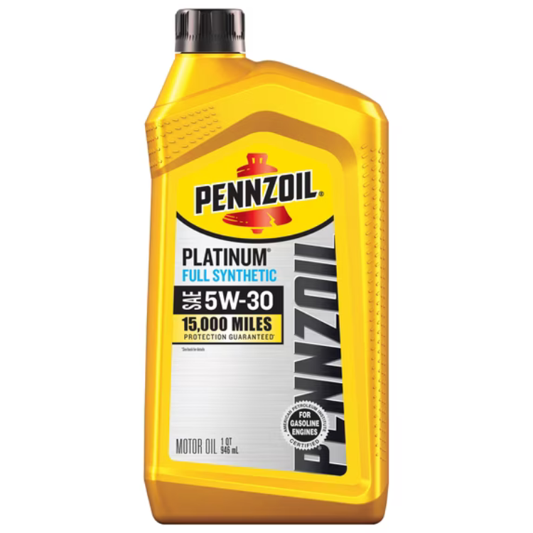 1 qt Pennzoil Platinum Full Synthetic 5W-30 Motor Oil