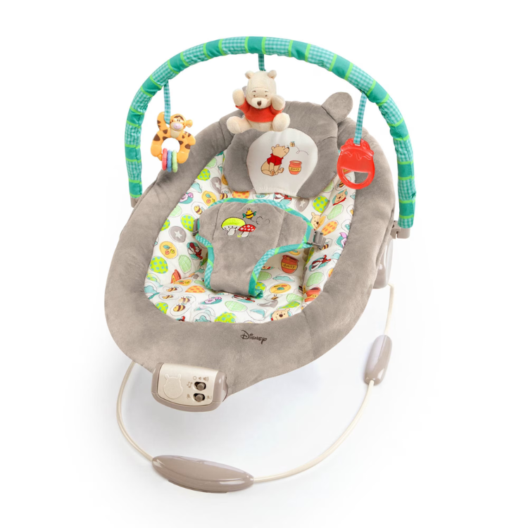 Bright Starts Disney Winnie the Pooh Dots Vibrating Infant Baby Bouncer