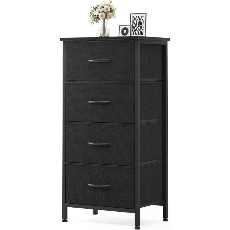 Sweetcrispy 4 Drawer Dresser / Tall Nightstand Cabinet